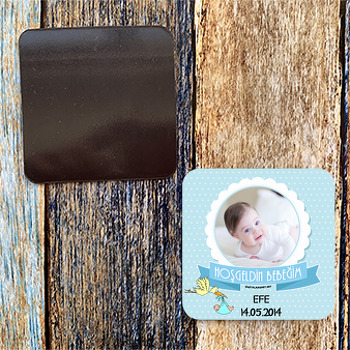 Leylek Temalı Hoşgeldin Bebek Magnet