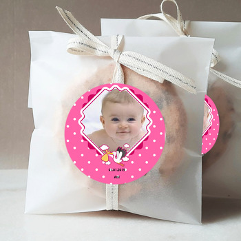 Leylek Temalı Kız için Hoşgeldin Bebek Sticker