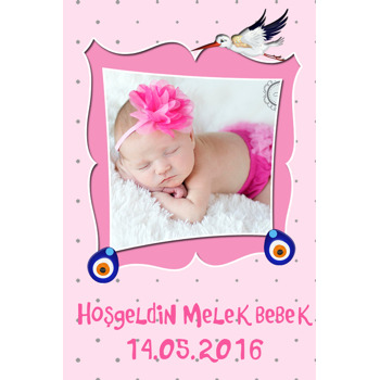Leylekli Kız Bebek Magnet
