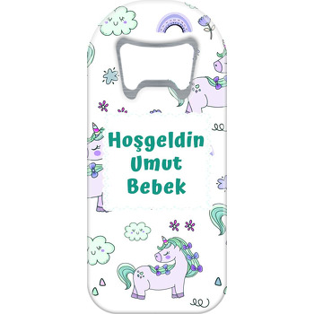 Lila Unicorn Desen Temalı Uzun Magnet Açacak