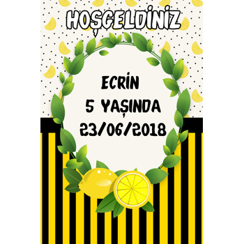Limon 2 Temalı Doğum Günü Afiş
