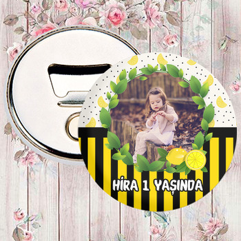 Limon 2  Temalı Fotoğraflı Magnet Açacak