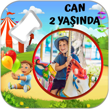 Lunapark Temalı Kare Magnet Açacak