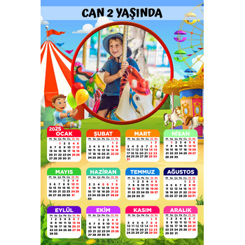 Lunapark Temalı Takvim Magnet