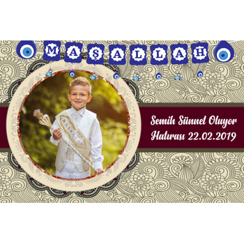 Mandala Zeminli Sünnet Temalı Magnet