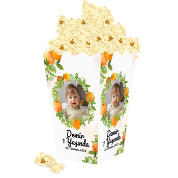Mandalina Temalı Popcorn Kutusu