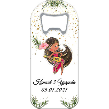  Mandolinli Kız Temalı Uzun Magnet Açacak