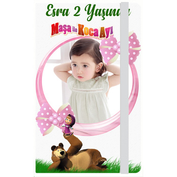 Maşa İle Koca Ayı Temalı Doğum Günü Anı Defteri