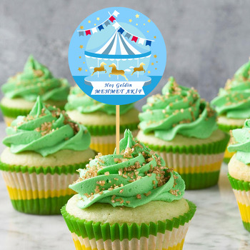 Mavi Atlı Karınca Temalı Parti Kürdan Süs