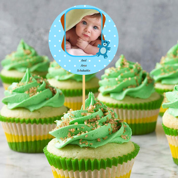 Mavi Ayıcık Temalı Bebek Kürdan Süs