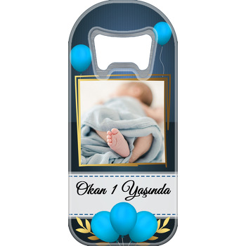 Mavi Balonlar ile Gold Defne Temalı Uzun Magnet Açacak