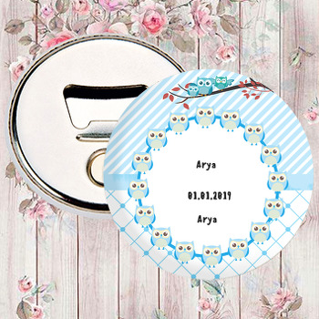 Mavi Baykuş  Temalı Magnet Açacak