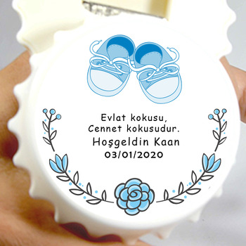 Mavi Bebek Ayakkabı Temalı Kapak  Açacak
