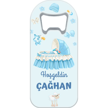 Mavi Bebek Beşiği Temalı Uzun Magnet Açacak