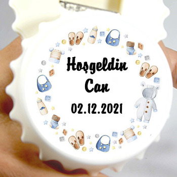 Mavi Bebek Eşyaları Çerçeve Temalı Kapak Şekilli Magnet Açacak