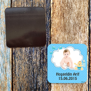 Mavi Bebekli Hoşgeldin Bebek Magnet