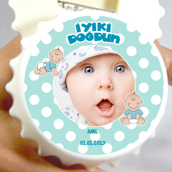 Mavi Bebekli Kapak Şekilli Magnet Açacak