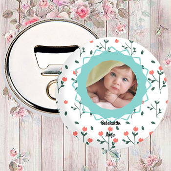 Mavi Çerçeve Temalı Resimli Magnet Açacak