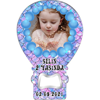 Mavi Deniz Kabuğu Temalı Balon Magnet Açacak