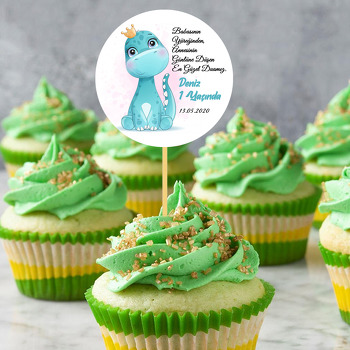 Mavi Dinazor Temalı Parti Kürdan Süs