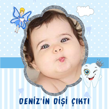 Mavi Diş Buğdayı Temalı    Kare Parti Afiş