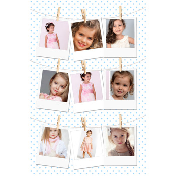 Mavi Dore Polaroid Temalı Afiş