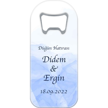 Mavi Duman Fon Temalı Uzun Magnet Açacak