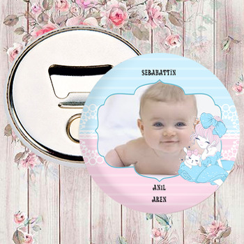 Mavi Elbiseli Balerin Temalı Fotoğraflı Magnet Açacak