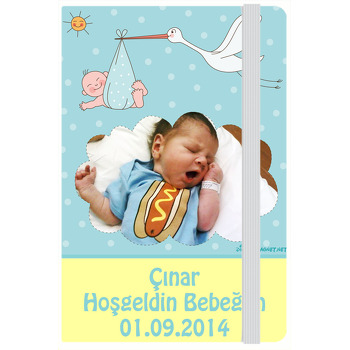 Mavi Fonlu  Kişiye Anı Özel Defter