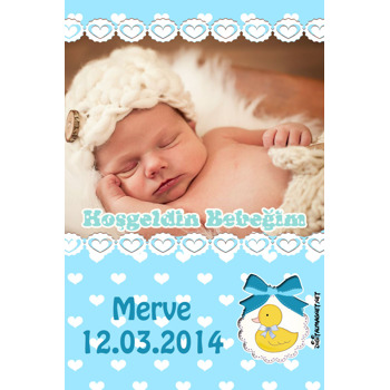 Mavi Kalp Fonlu Magnet