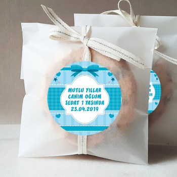 Mavi Kalp Ve Yıldız Temalı Sticker