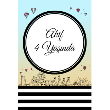 Mavi Kapadokya Temalı Parti Afiş