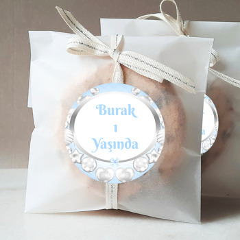 Mavi Kapitone Fonda Balonlar Temalı Sticker