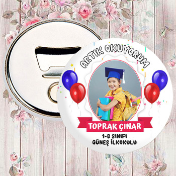 Mavi Kırmızı Balonlar ile Artık Okuyorum Temalı Magnet Açacak