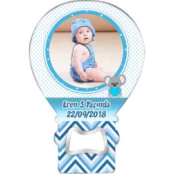 Mavi Koala Temalı Balon Magnet Açacak