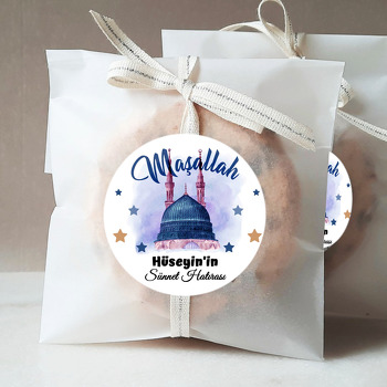 Mavi Kubbeli Camii ile Sünnet Temalı Sticker