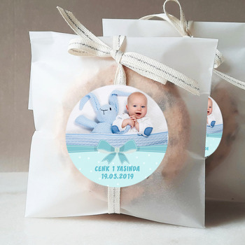 Mavi Kurdela Temalı Resimli Sticker