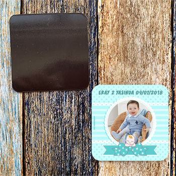 Mavi Kurdele Temalı Doğum Günü Magnet