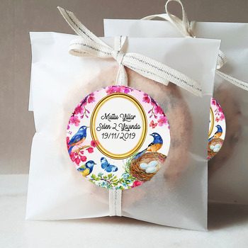 Mavi Kuşlar Temalı Sticker