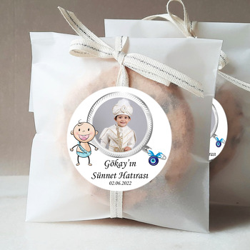 Mavi Maşallah Flamalı Bebek Temalı Sticker