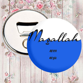 Mavi Maşallah Yazılı Sünnet Temalı Magnet Açacak