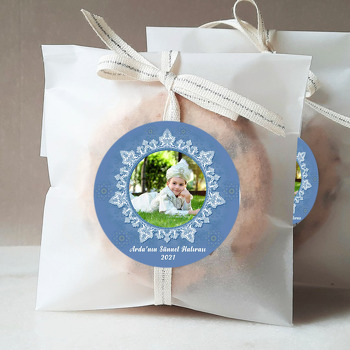 Mavi Motifli Sünnet Temalı Sticker