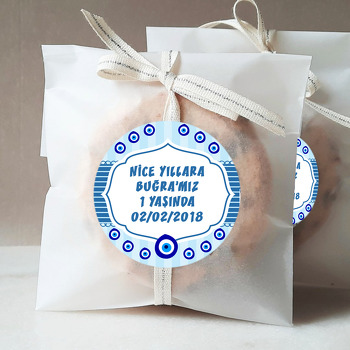 Mavi Nazar Boncuğu Temalı Sticker