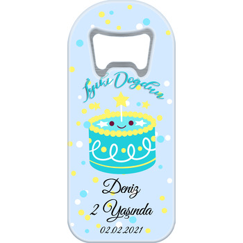 Mavi Pasta Mavi Fonda Temalı Doğum Günü Uzun Açacak