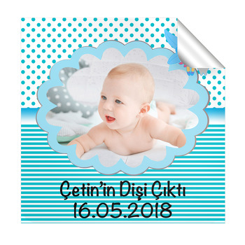 Mavi Pelerin Diş Buğdayı  Kare Etiket
