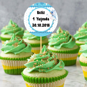 Mavi Peri  Temalı Kürdan Süs