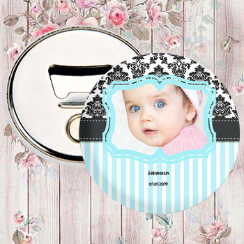 Mavi ve Siyah Dore Çerçeve Temalı Magnet Açacak