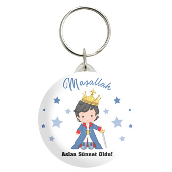 Mavi Yıldız ile Kılıçlı Küçük Prens Sünnet Temalı Anahtarlık