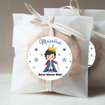Mavi Yıldız ile Kılıçlı Küçük Prens Sünnet Temalı Sticker