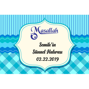 Mavi Zeminli Sünnet Temalı Magnet